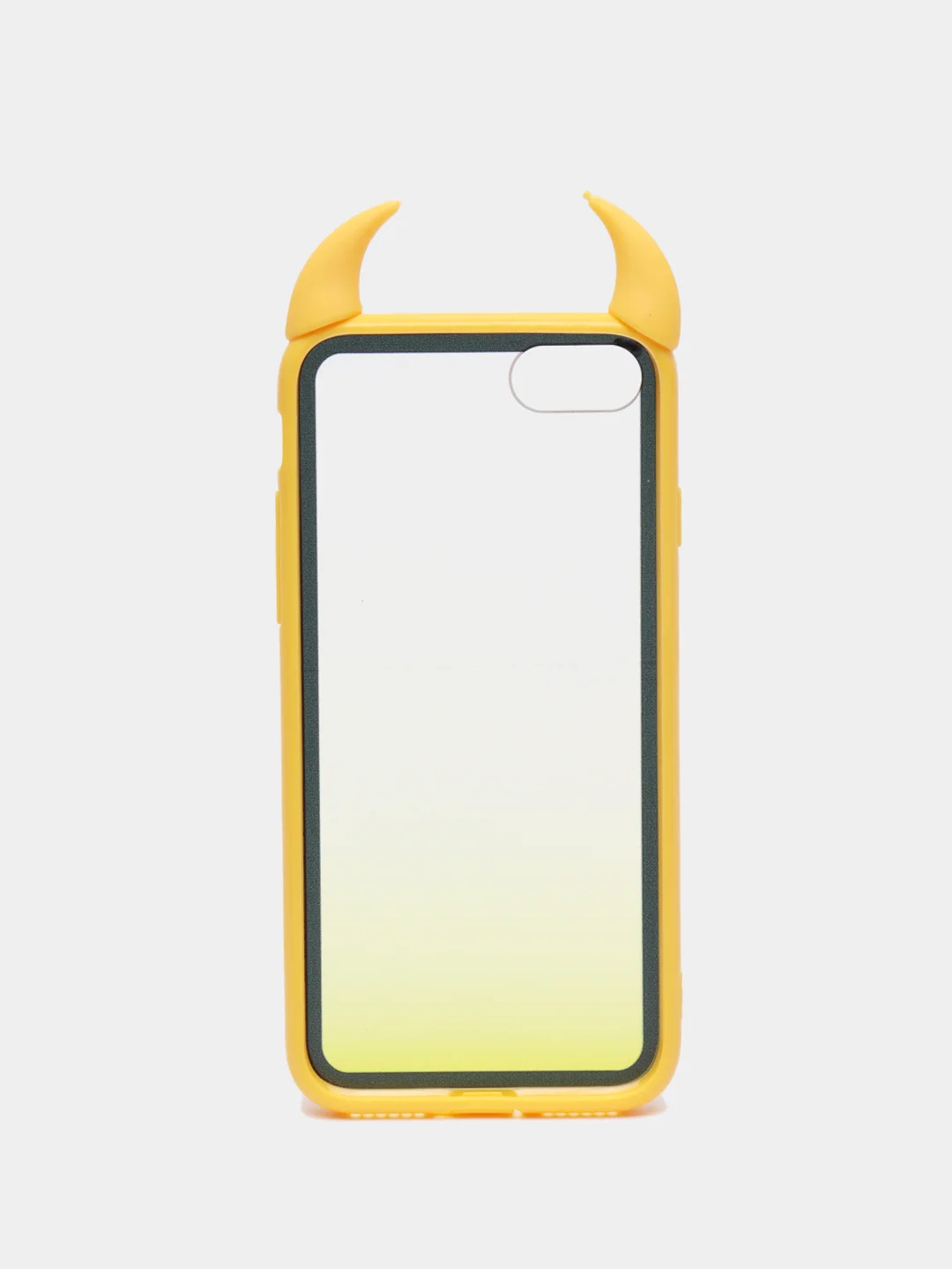 Желтый чехол для iPhone 7/8, с рожками, 6 цветов