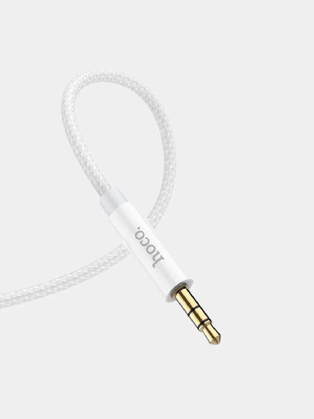 Серебряный кабель AUX 3.5 мм Hoco UPA19 1 м / 2 м