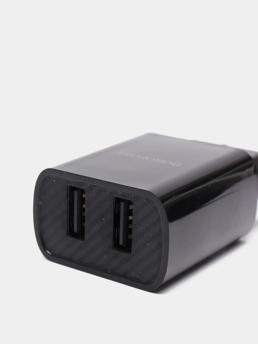 Черный зарядное устройство Borofone BA53A, 2USB, Micro-USB, Type-C, iPhone