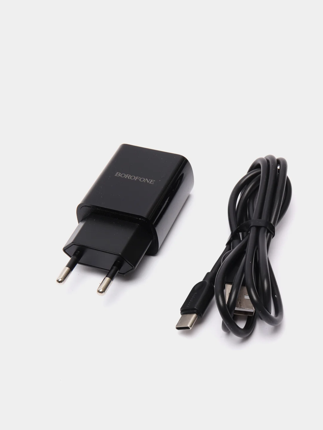 Черный зарядное устройство Borofone BA53A, 2USB, Micro-USB, Type-C, iPhone