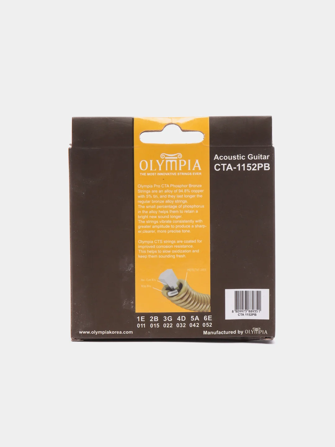 Струны для акустической гитары Olympia CTA с устойчивостью к коррозии