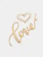 Топпер  #Т6 с надписью "Love" акриловый, ширина 10 см с сердечком