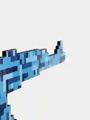 Голубой автомат деревянный АК-47 "Пиксельный", 4 цвета, 60 см