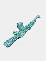 Бирюзовый автомат деревянный АК-47 "Пиксельный", 4 цвета, 60 см