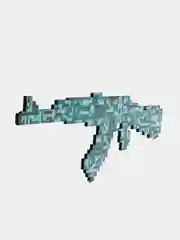 Бирюзовый автомат деревянный АК-47 "Пиксельный", 4 цвета, 60 см