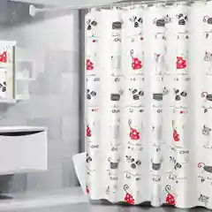 Слоновая кость штора для ванной комнаты с кольцами, 180 х 180 см