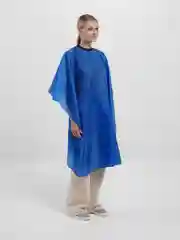 Синий пеньюар парикмахерский