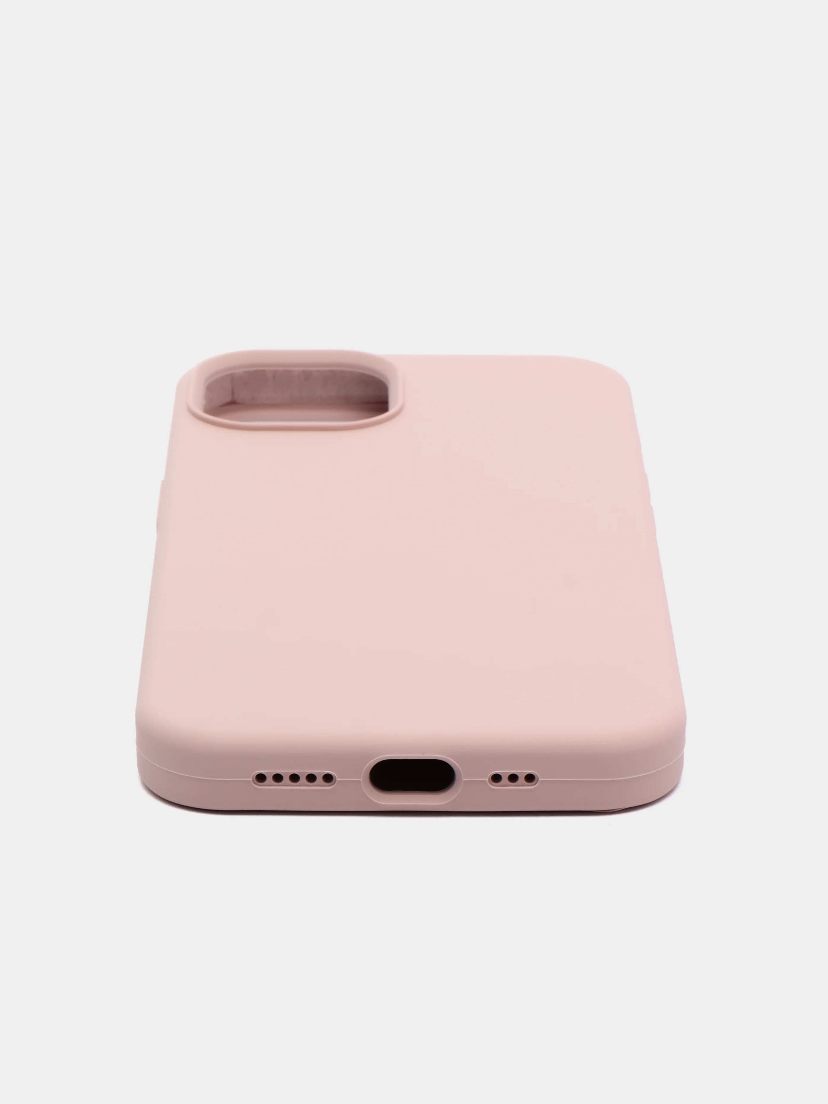 Пудровый чехол iPhone 13, 13 Pro, 13 Pro Max силиконовый с закрытым низом
