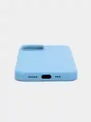 Голубой чехол iPhone 13, 13 Pro, 13 Pro Max силиконовый с закрытым низом