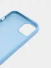 Голубой чехол iPhone 13, 13 Pro, 13 Pro Max силиконовый с закрытым низом