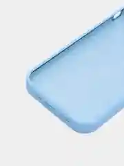 Голубой чехол iPhone 13, 13 Pro, 13 Pro Max силиконовый с закрытым низом