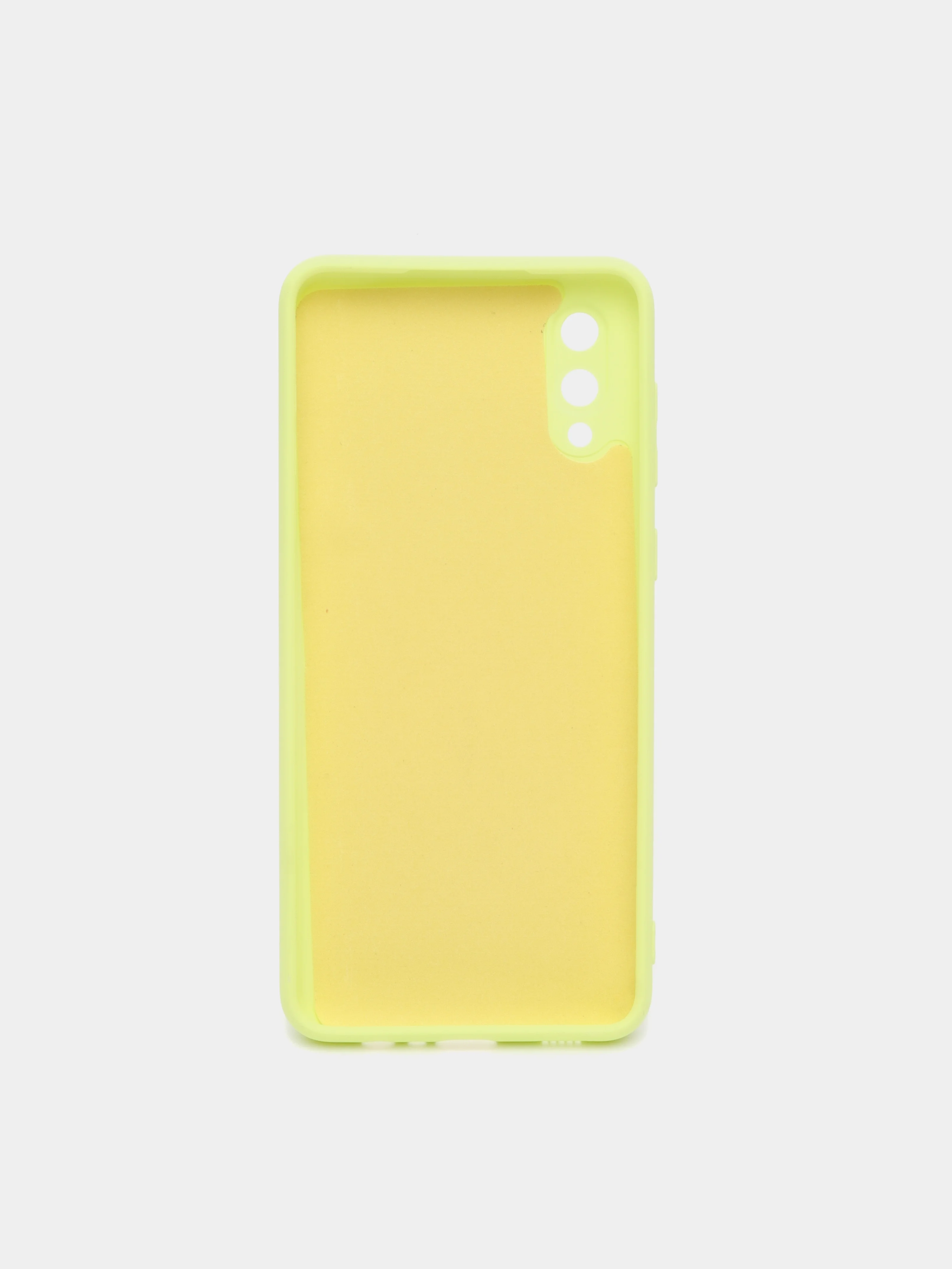 Лимонный чехол Silicone Cover для Samsung Galaxy A02, силиконовый