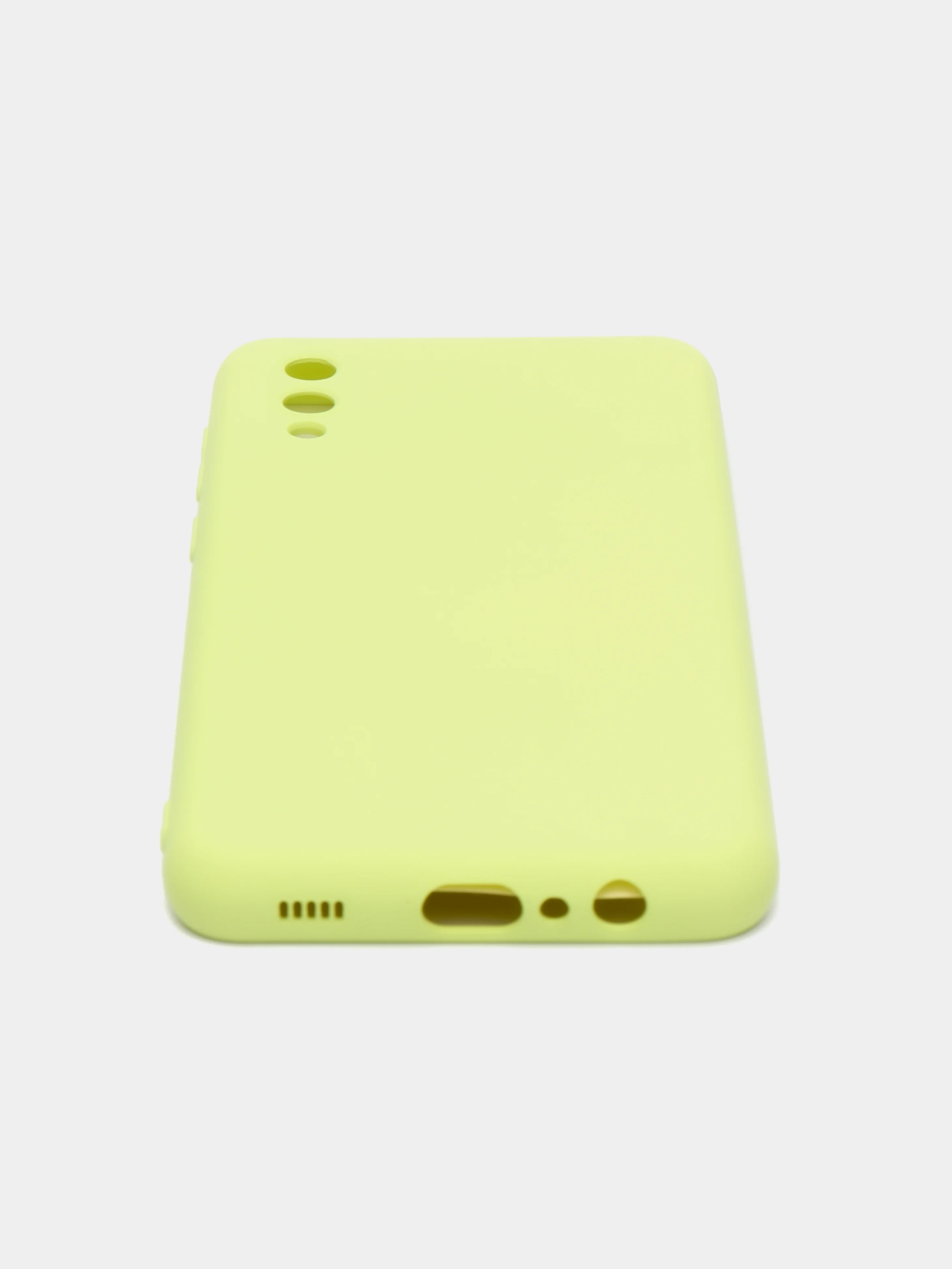 Лимонный чехол Silicone Cover для Samsung Galaxy A02, силиконовый