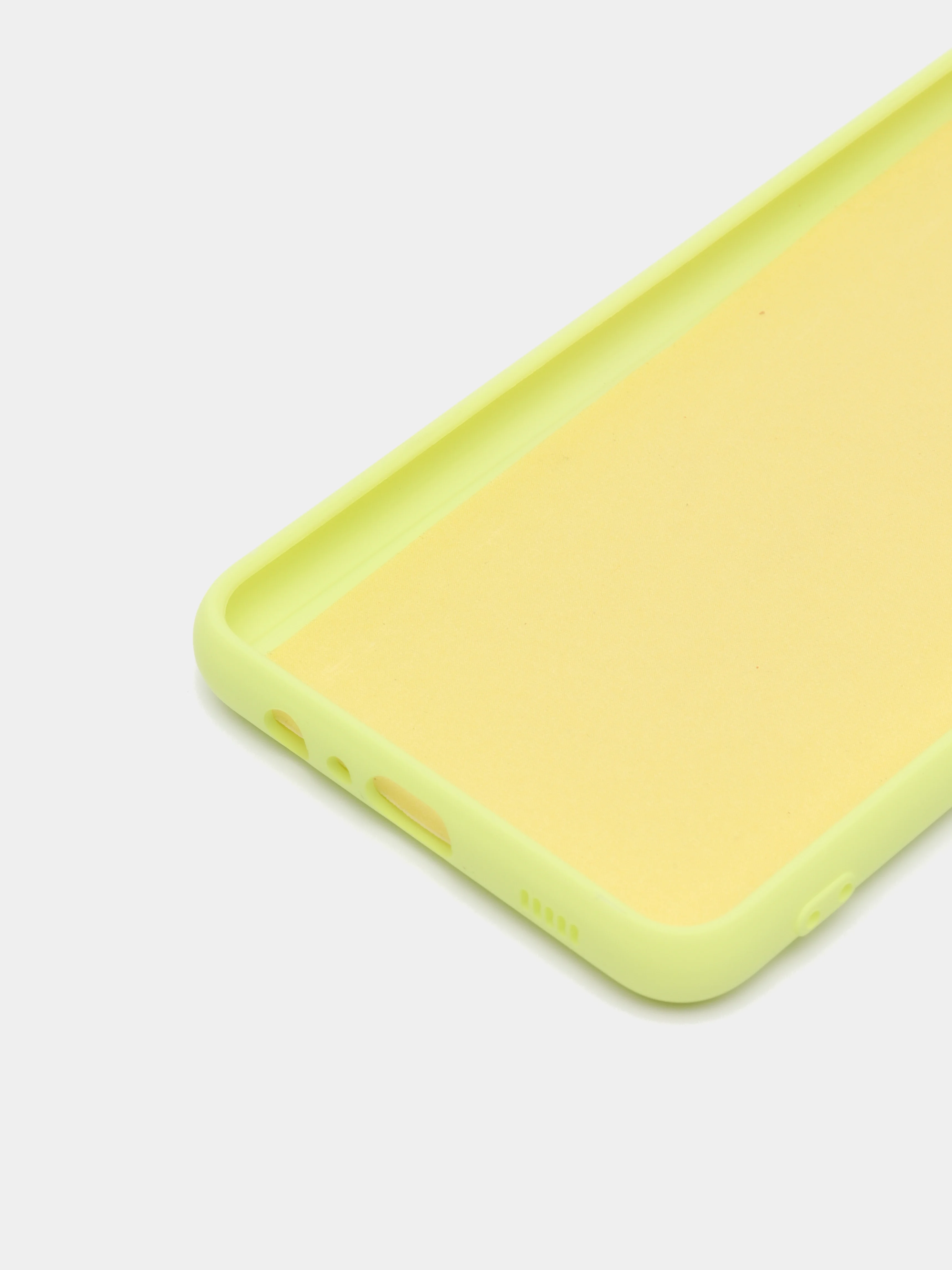 Лимонный чехол Silicone Cover для Samsung Galaxy A02, силиконовый