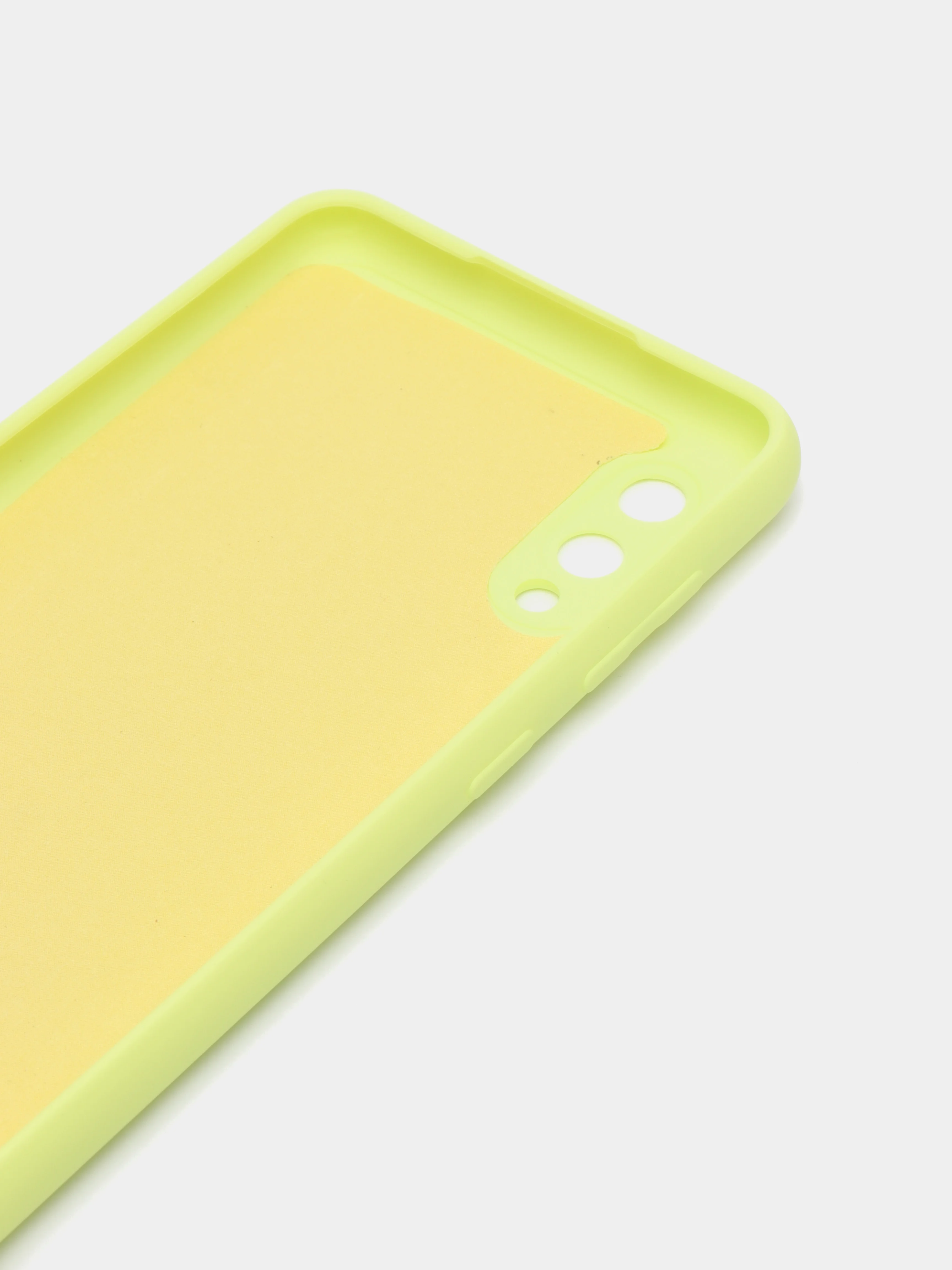Лимонный чехол Silicone Cover для Samsung Galaxy A02, силиконовый
