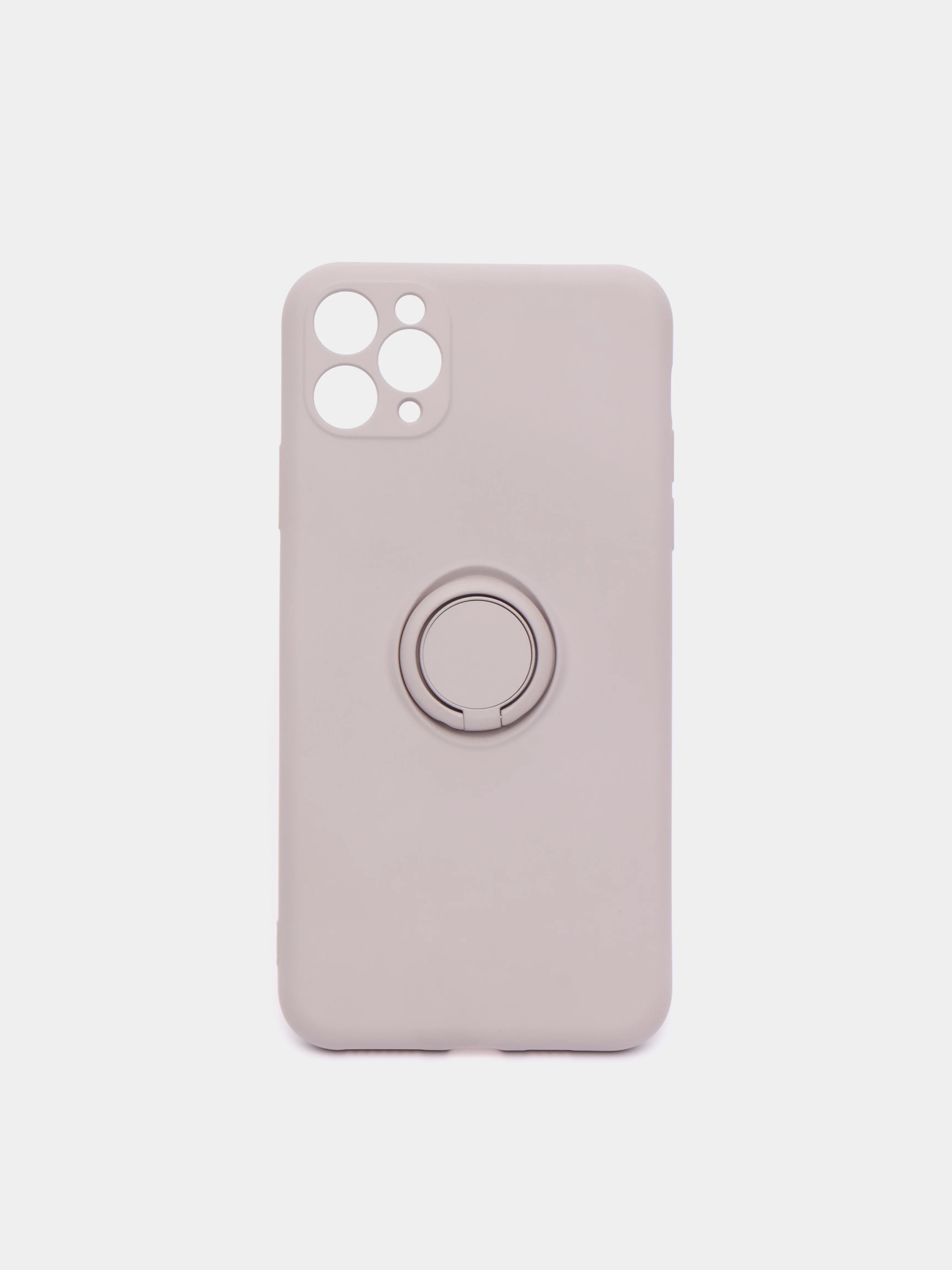 Бежевый меланж чехол силиконовый с кольцом на iPhone 11 Pro Max mobios