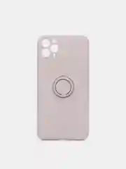 Бежевый меланж чехол силиконовый с кольцом на iPhone 11 Pro Max mobios