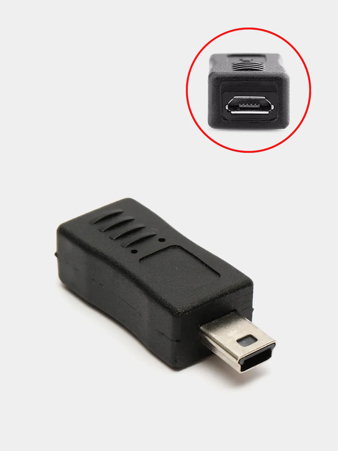 Переходник (адаптер) гнездо MicroUSB-штекер MiniUSB