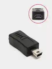 Переходник (адаптер) гнездо MicroUSB-штекер MiniUSB