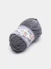 Серый пряжа плюшевая Alize Velluto, микрополиэстер, 100 г, 68 м