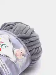 Серый пряжа плюшевая Alize Velluto, микрополиэстер, 100 г, 68 м