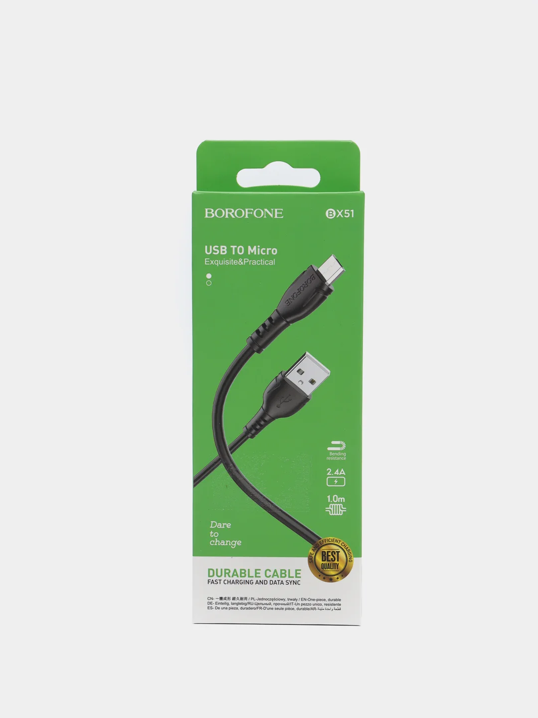 Кабель Micro-USB Borofone для Android, 1 метр