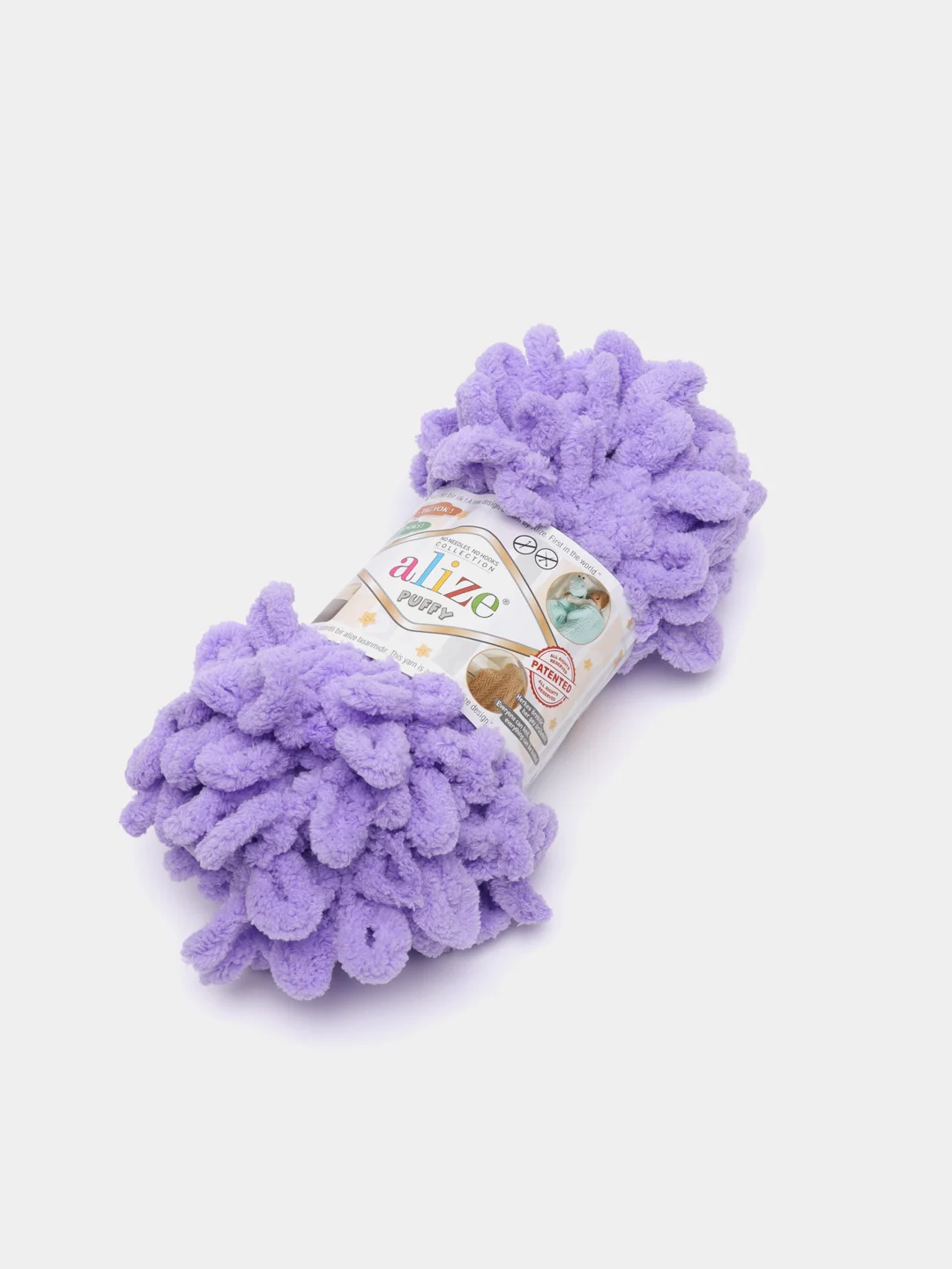 Сиреневый пряжа Alize Puffy 100% Микрополиэстер 100г 9м (Часть2)