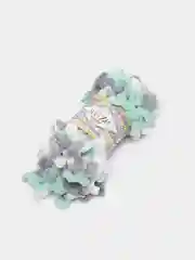 Лесной зеленый пряжа Alize Puffy Color 100% Микрополиэстер 100г  9м