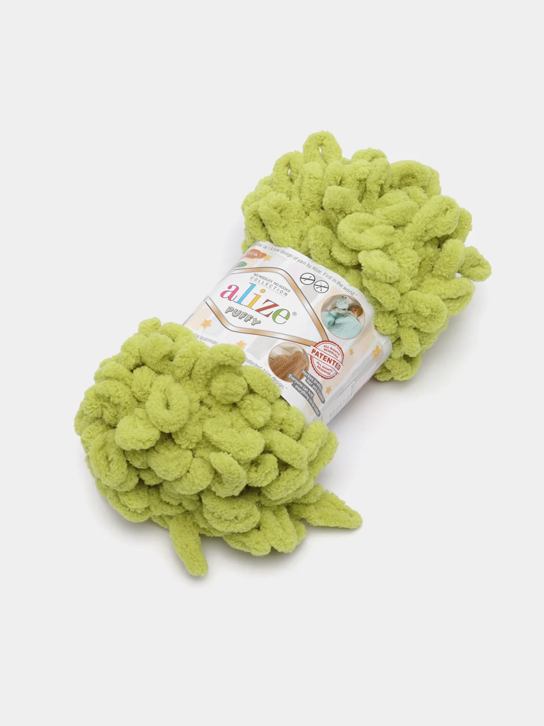 Золотистый хаки пряжа Alize Puffy 100% Микрополиэстер 100г 9м (Часть2)