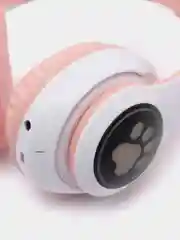 Розовый наушники беспроводные, светящиеся, детские, Cat, с микрофоном, для iPhone, Android, пк