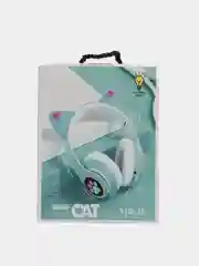 Мятный наушники беспроводные, светящиеся, детские, Cat, с микрофоном, для iPhone, Android, пк
