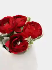Красный искусственные цветы "Пионы", букет