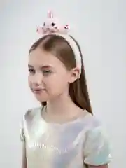 Розовый ободок детский с животными