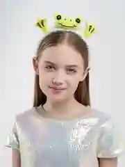 Зеленый ободок детский с животными