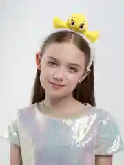Желтый ободок детский с животными