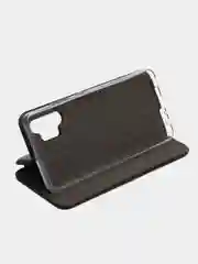 Черный чехол книжка для Samsung A32 (чёрный, красный, золотой)