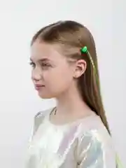 Салатовый косичка для волос на заколке, 1 штука