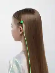 Салатовый косичка для волос на заколке, 1 штука