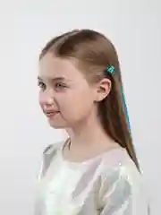 Голубой косичка для волос на заколке, 1 штука