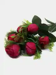 Бордовый цветы искусственные "роза"