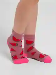 Алый зимние носки с рисунками фруктов, унисекс