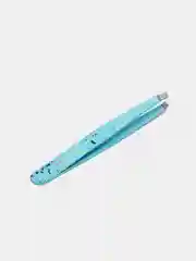 Голубой пинцет для бровей профессиональный, скошенный край
