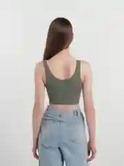 Зелёный хаки топ женский
