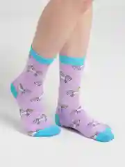 Сиреневый высокие носки