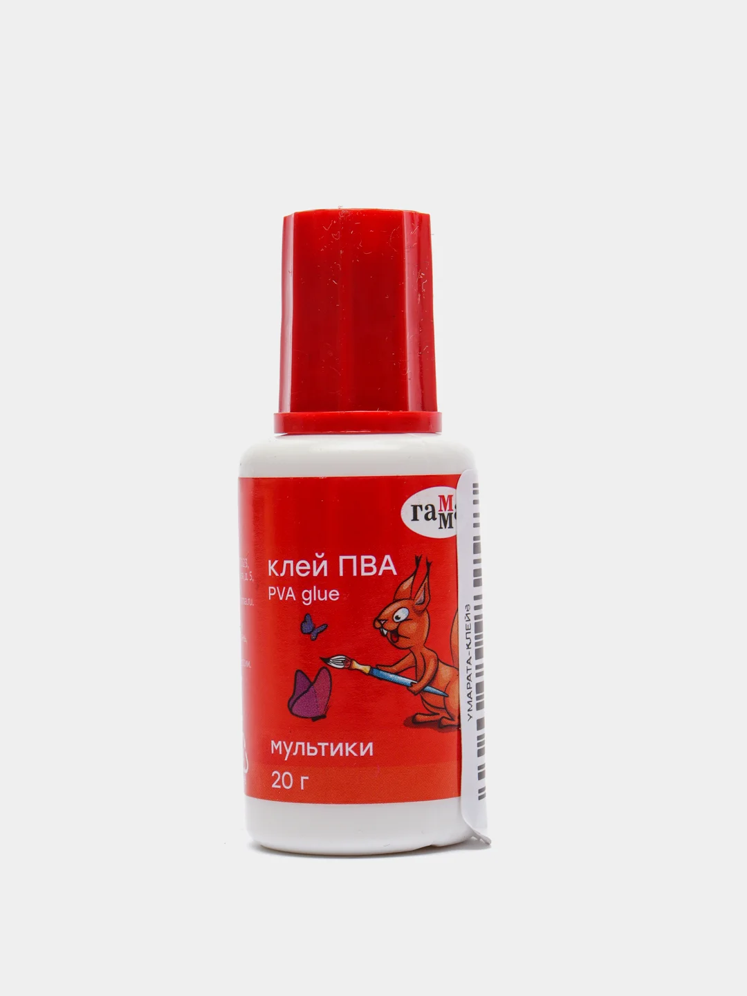 Клей ПВА с кисточкой Гамма "Мультики", 20 г