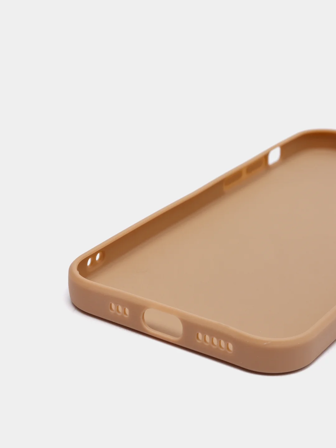 Бежевый чехол Silicone Case для iPhone 12, 12 Pro, Max, 12 mini, 13, 13 Pro, Max с защитой камеры