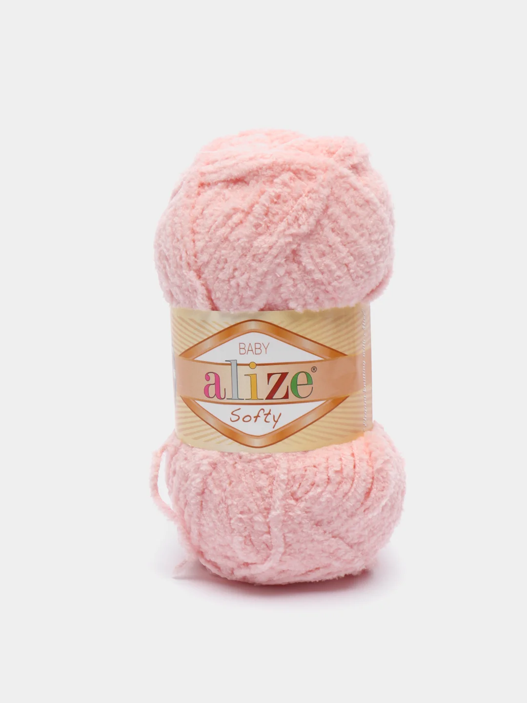 Пудровый пряжа плюшевая Alize Softy, микрополиэстер, 50 г, 115 м