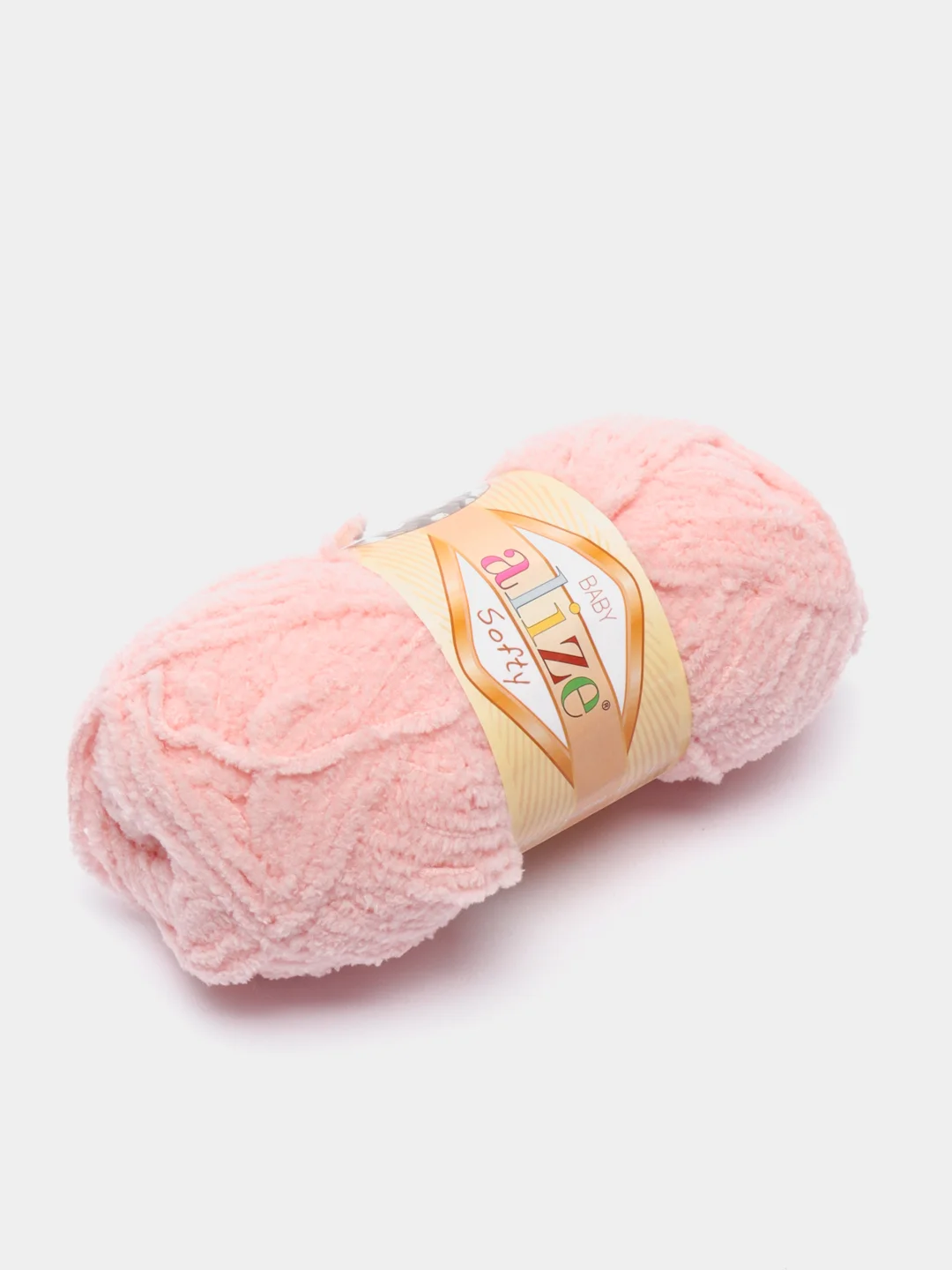 Пудровый пряжа плюшевая Alize Softy, микрополиэстер, 50 г, 115 м