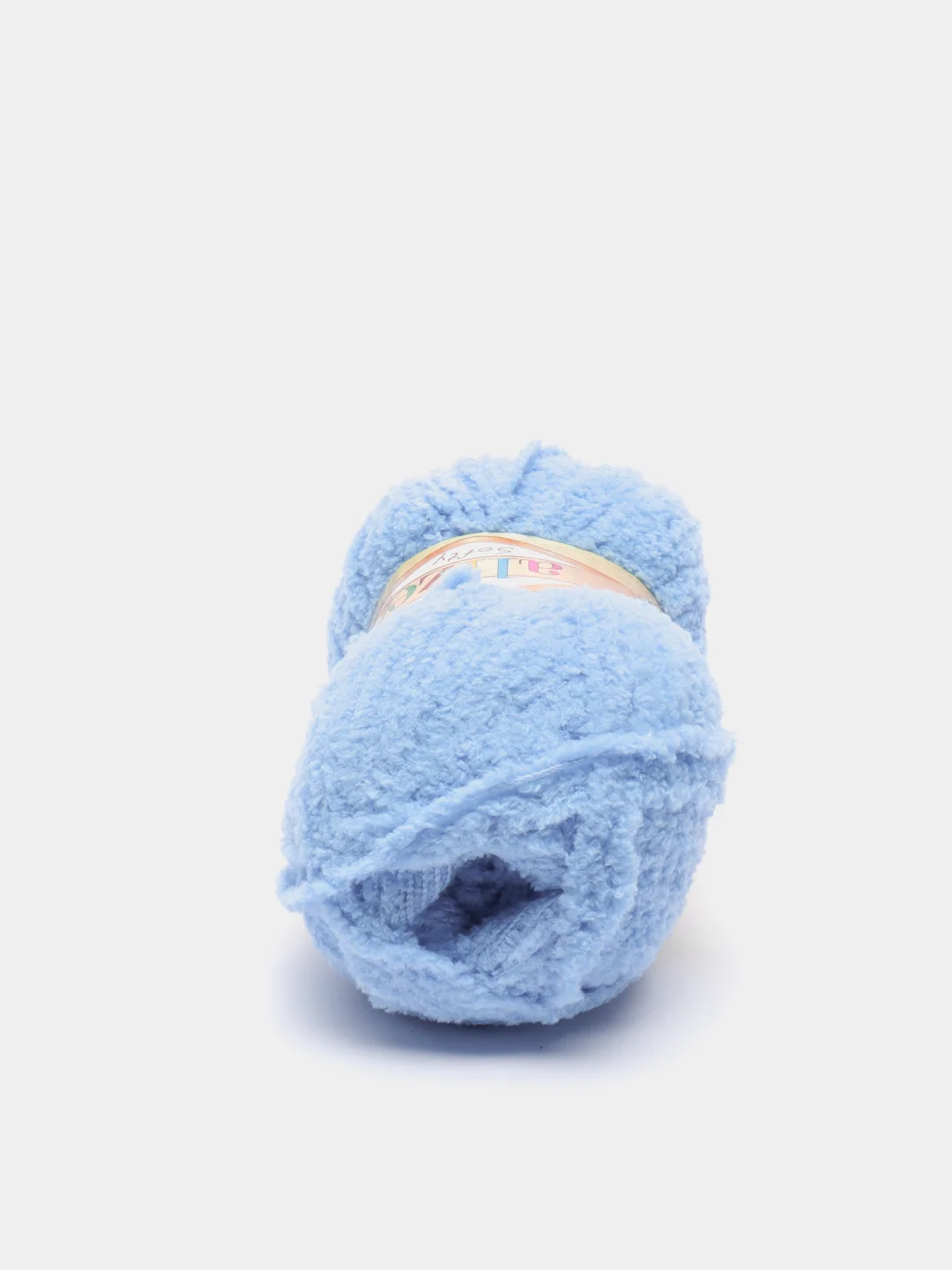 Небесно-голубой пряжа плюшевая Alize Softy, микрополиэстер, 50 г, 115 м