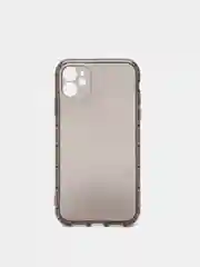 Черный чехол для iPhone 11 прозрачный цветной силиконовый